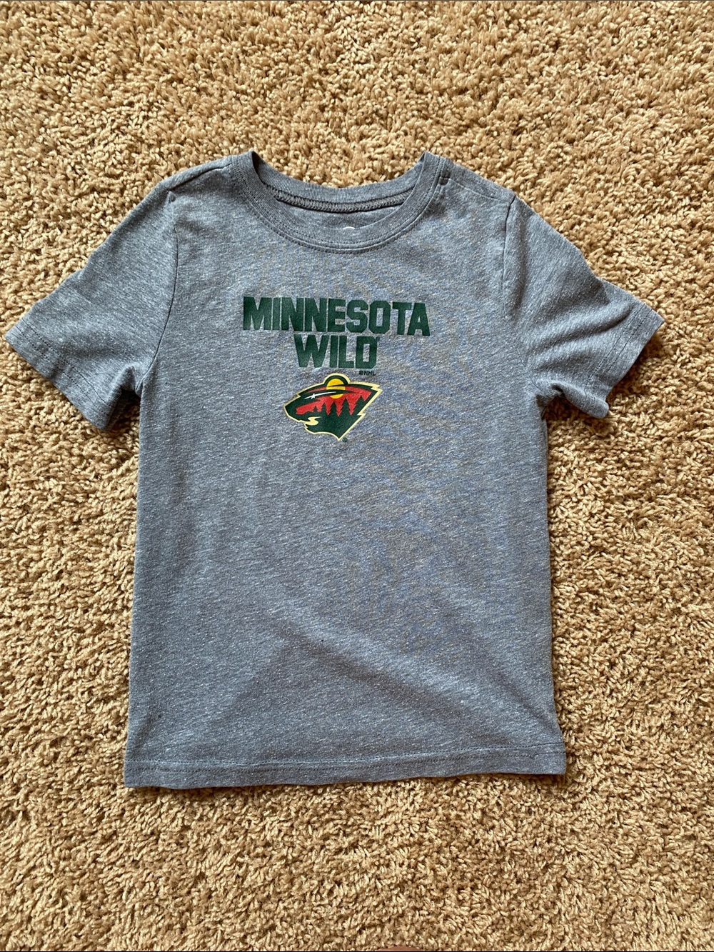 NHL Minnesota Wild Heather Gray Logo Tee